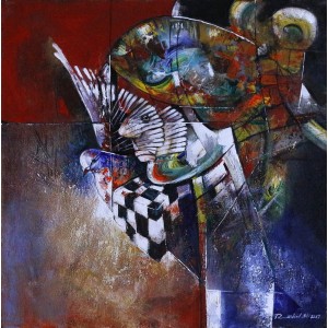 Rashid Ali, 20 x 20 Inch, Acrylic On Canvas, Figurative Painting, AC-RA-021